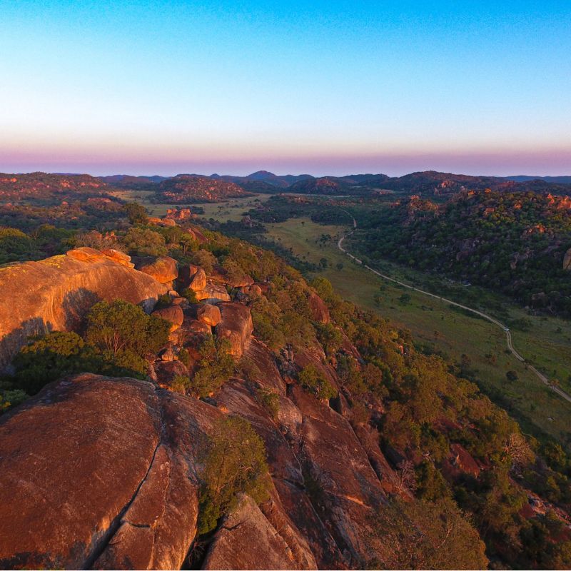 Granite hills and walking country in Matobo National Park